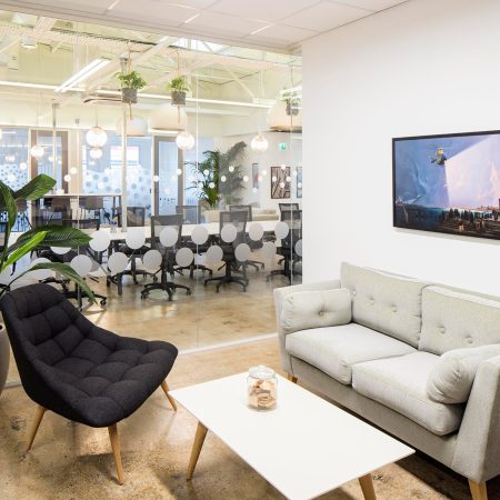 Office and industrial spaces.
