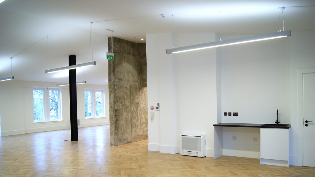 Small tea point in a bright office space, near South Lambeth Road