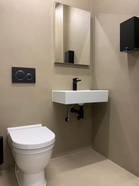 Modern office toilet sanitary wear.