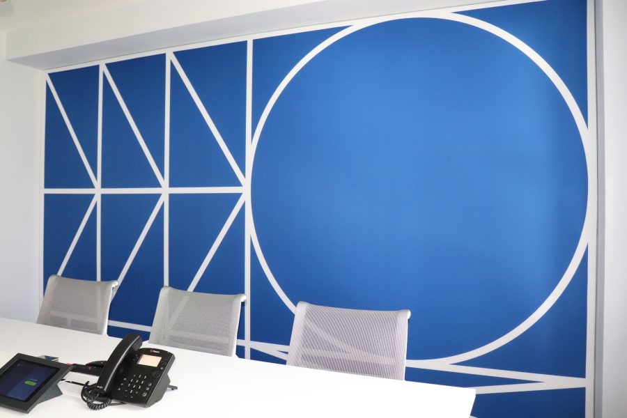 Colour blue wall art