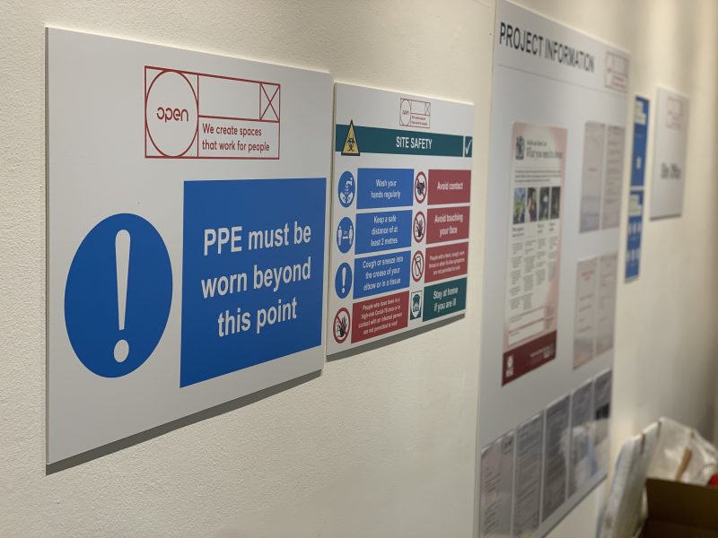 Sites remain open health and safety signages