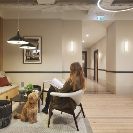 Self-serviced offices that allow dogs in.