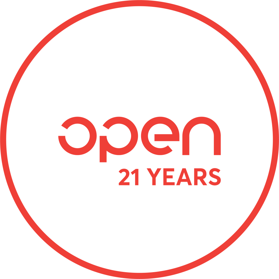 Open 21 Round Logo Red