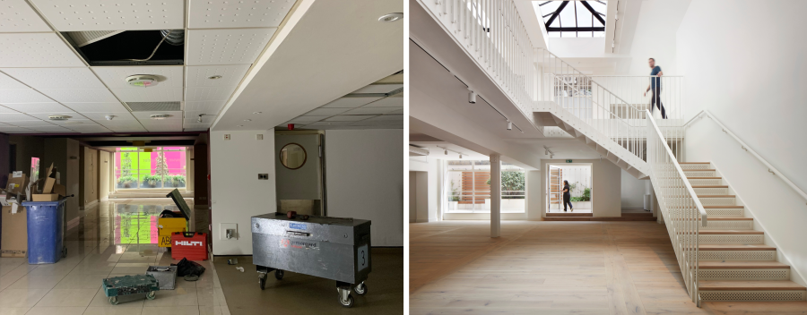Sustainable office refurbishment at The Bindery.